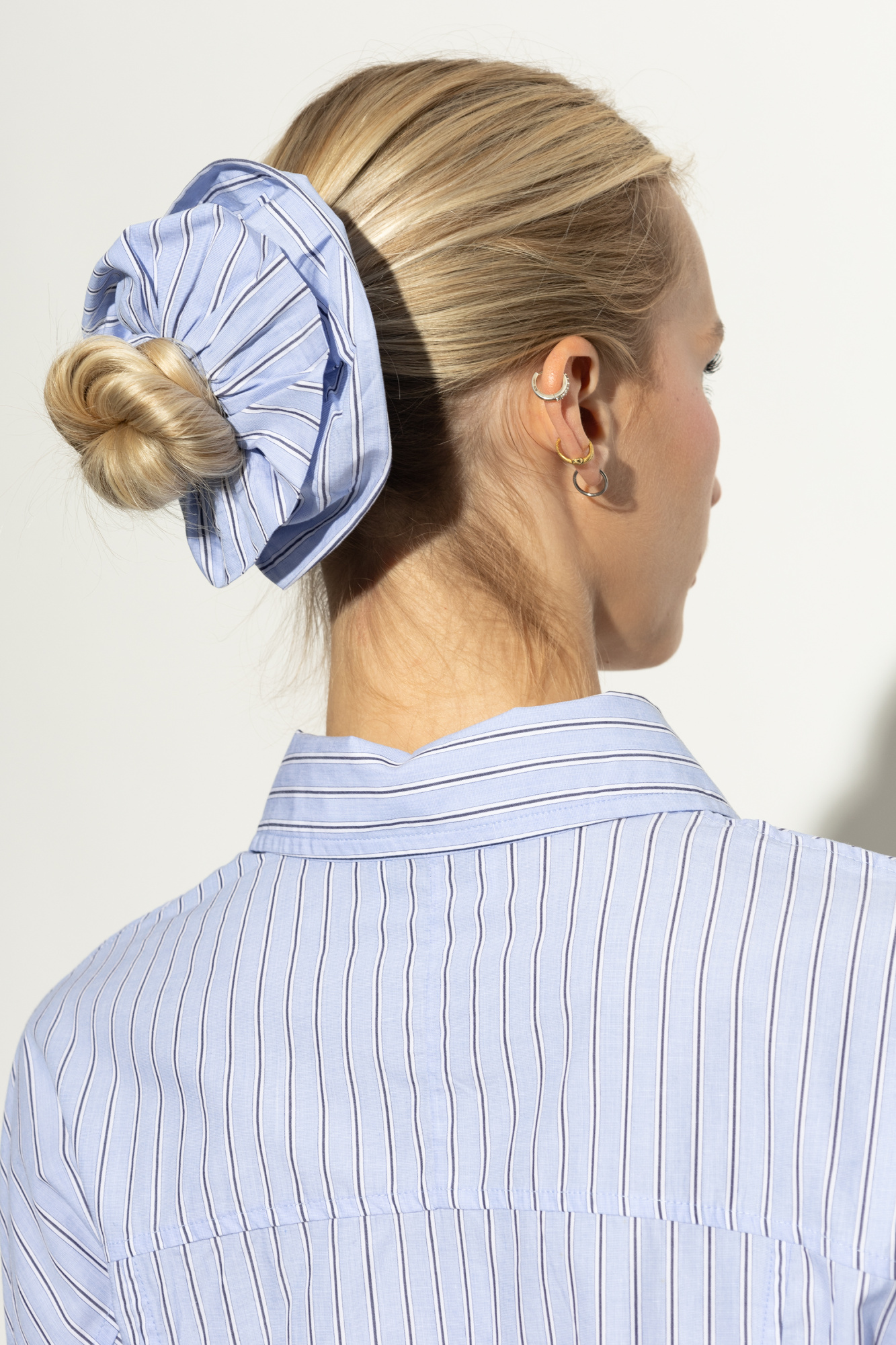 【tama1さま】GANNI／Scrunchie Jacquard 36 Black/Black Black Check Scrunchie | GANNI US